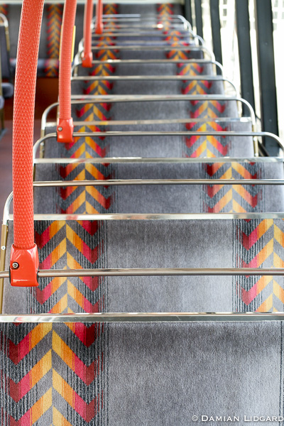 Inside a bus